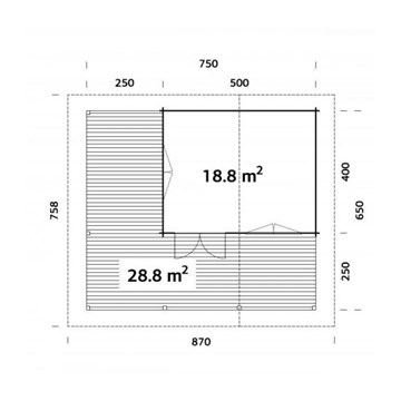 BUNGALOW MADERA AGNETA 18,8 + 28,8 M2 - Imagen 2