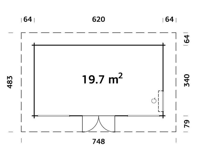 CASETA MADERA HEIDI 19,7 M2 - Imagen 2