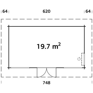 CASETA MADERA HEIDI 19,7 M2 - Imagen 2