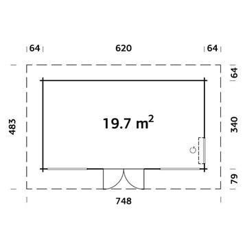 CASETA MADERA HEIDI 19,7 M2 - Imagen 2