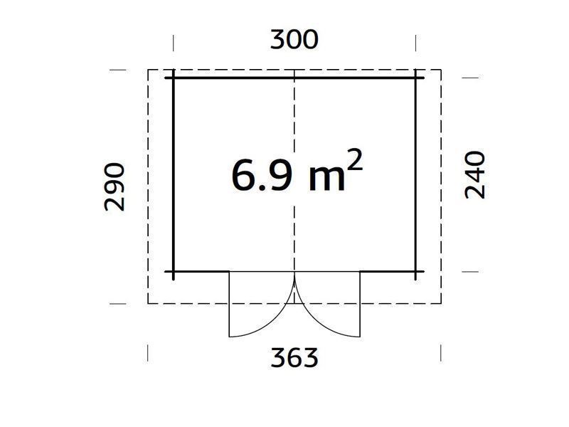 CASETA MADERA VIVIAN 6,9 M2 - Imagen 2