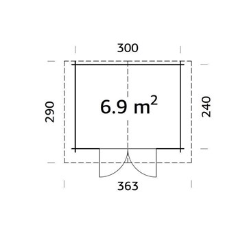 CASETA MADERA VIVIAN 6,9 M2 - Imagen 2