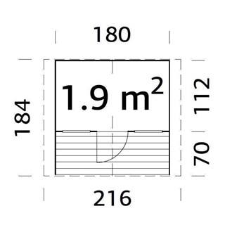 CASITA MADERA INFANTIL FELIX 1,9 M2 - Imagen 2