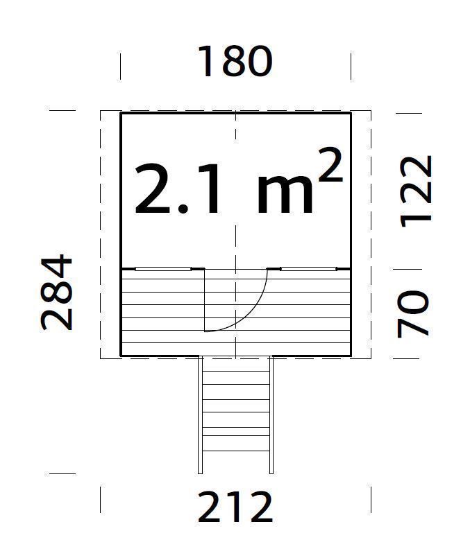 CASITA MADERA INFANTIL TOBY 2,1 M2 - Imagen 2