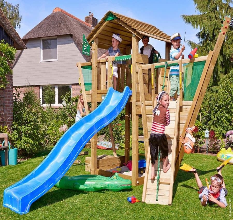 PARQUE INFANTIL CON BARCO  VAES CASAS DE MADERA - PARQUES