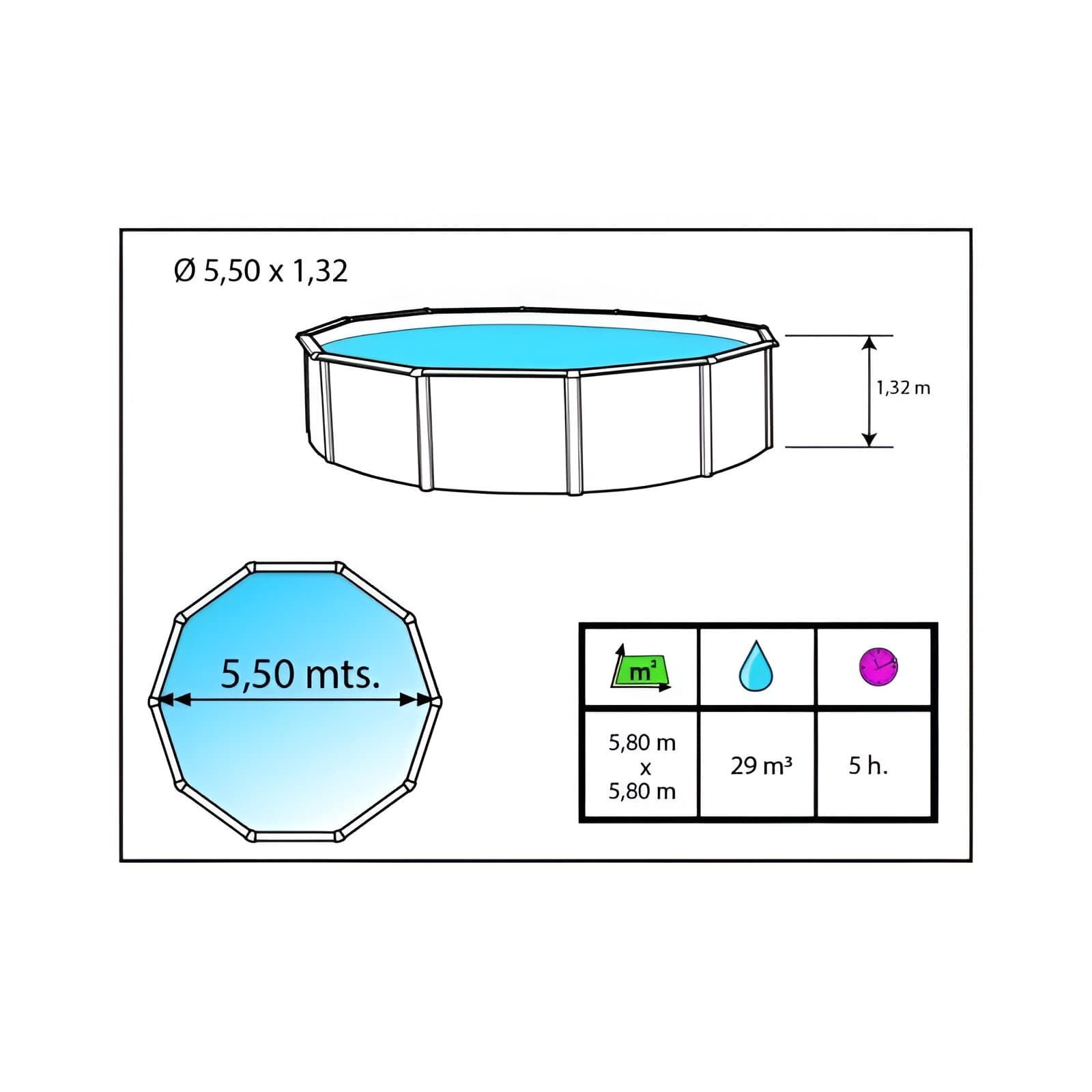 Piscina 550x132 Magnum Toi 2308 - Imagen 5