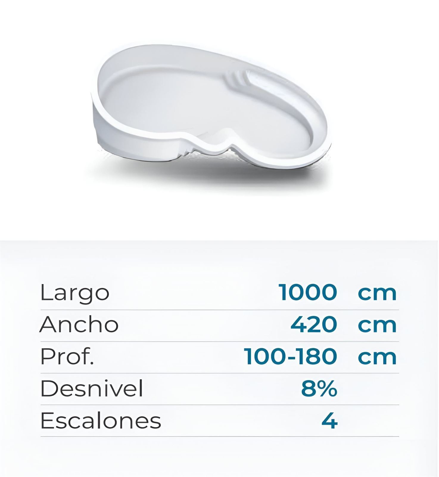 PISCINA JAMAICA 10 - 10.00 x 4.20 x 1.00 / 1.80 M - Imagen 4