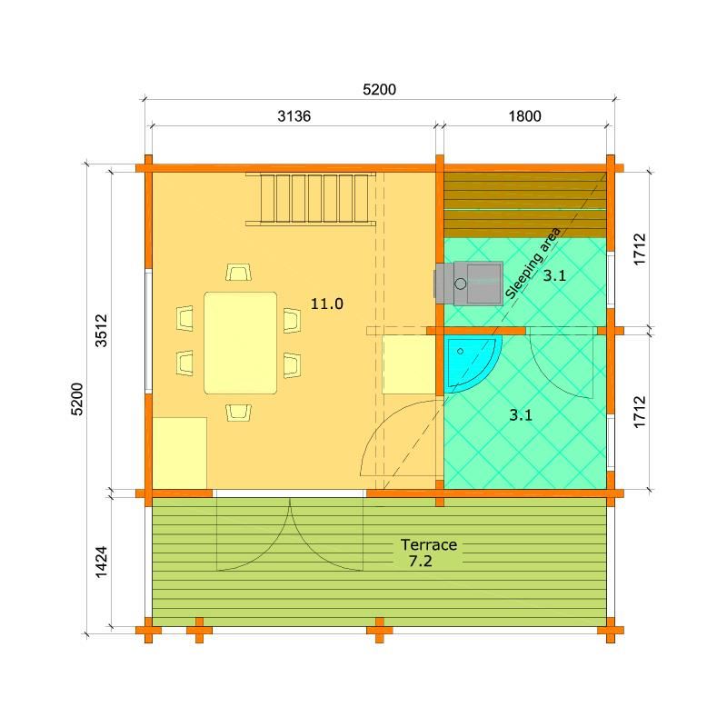 SAUNA MADERA LEILA 1 26M2 - Imagen 2